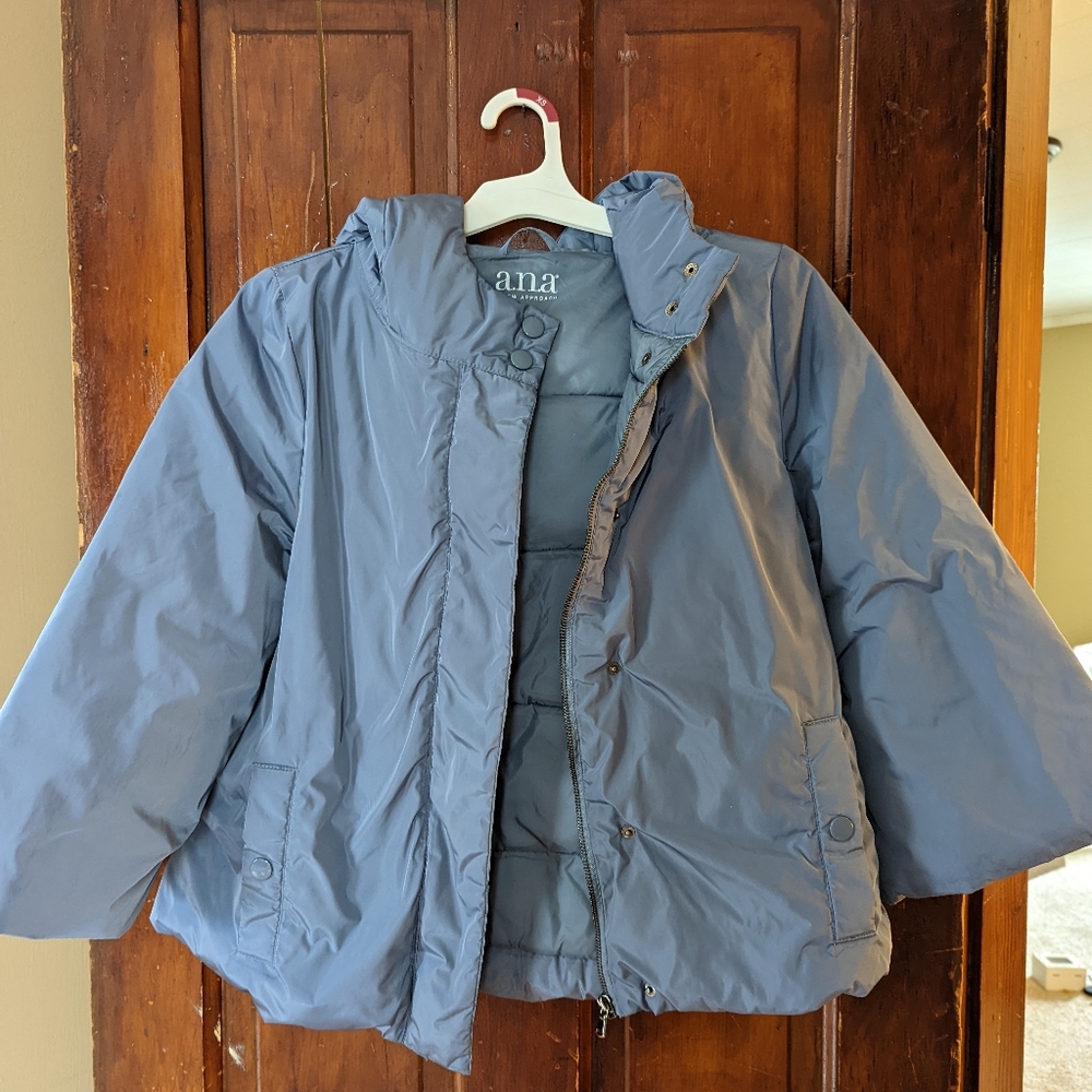 a.n.a Woman's Bell Sleeve Blue Coat